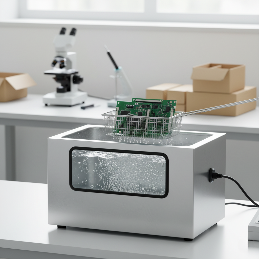 Elektronik sektöründe PCB devre kartının ultrasonik yıkama cihazında temizlenmesi – Messan Ultrasonik