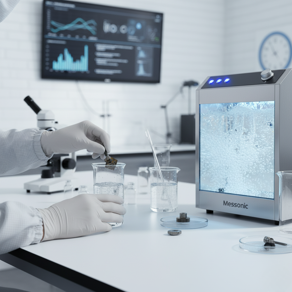 Laboratuvar ortamında ultrasonik cihaz ile numune temizleme testi yapılması – Messan Ultrasonik numune temizleme hizmeti
