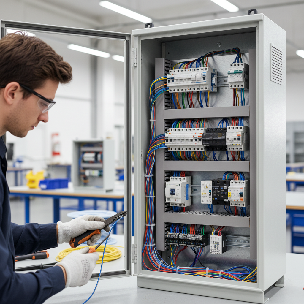 Messan Otomasyon pano montaj ekibinin endüstriyel kontrol panosunda kablolama ve bağlantı işlemi yapması